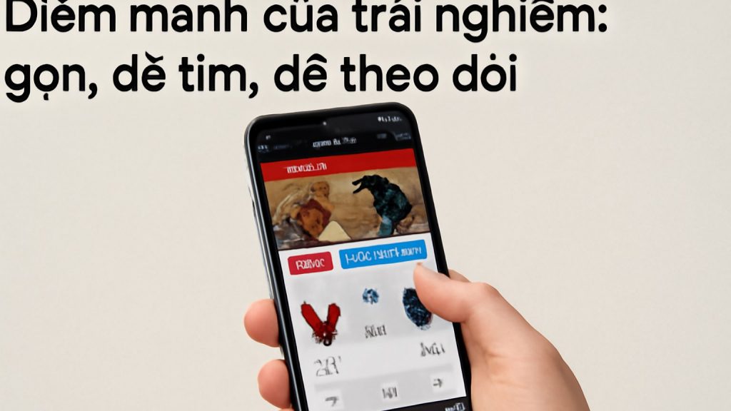 Minh họa: Điểm mạnh của trải nghiệm: gọn, dễ tìm, dễ theo dõi